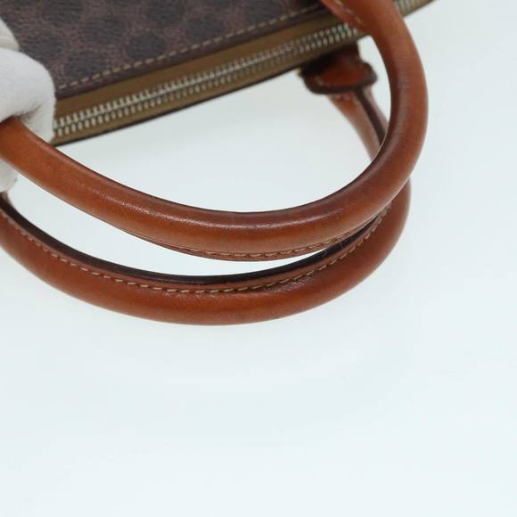 CELINE Macadam Canvas Hand Bag PVC Leather Brown Gold Auth 87042 - Picture 7 of 16